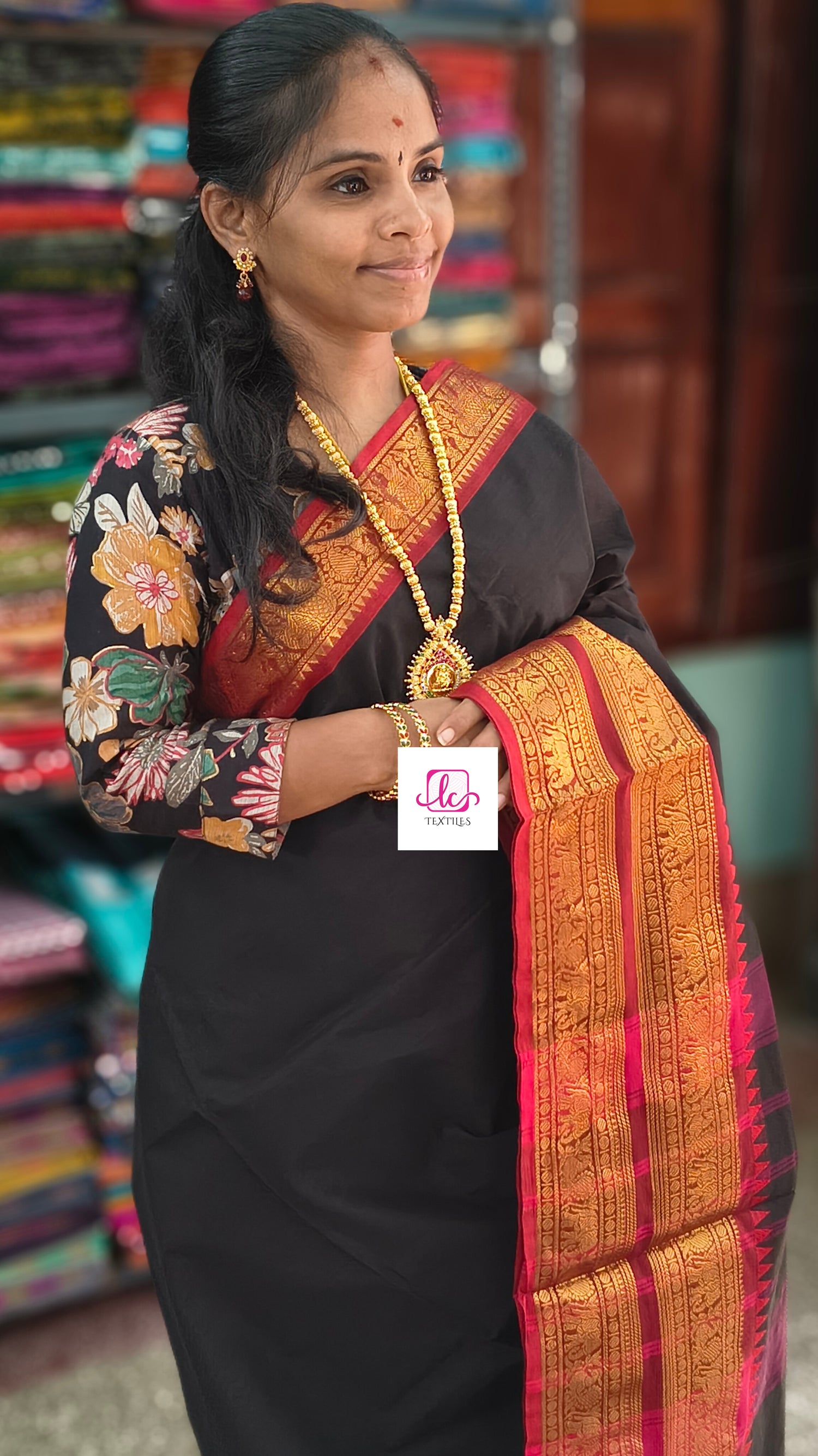 Kanchi Cotton Festival Fusion black