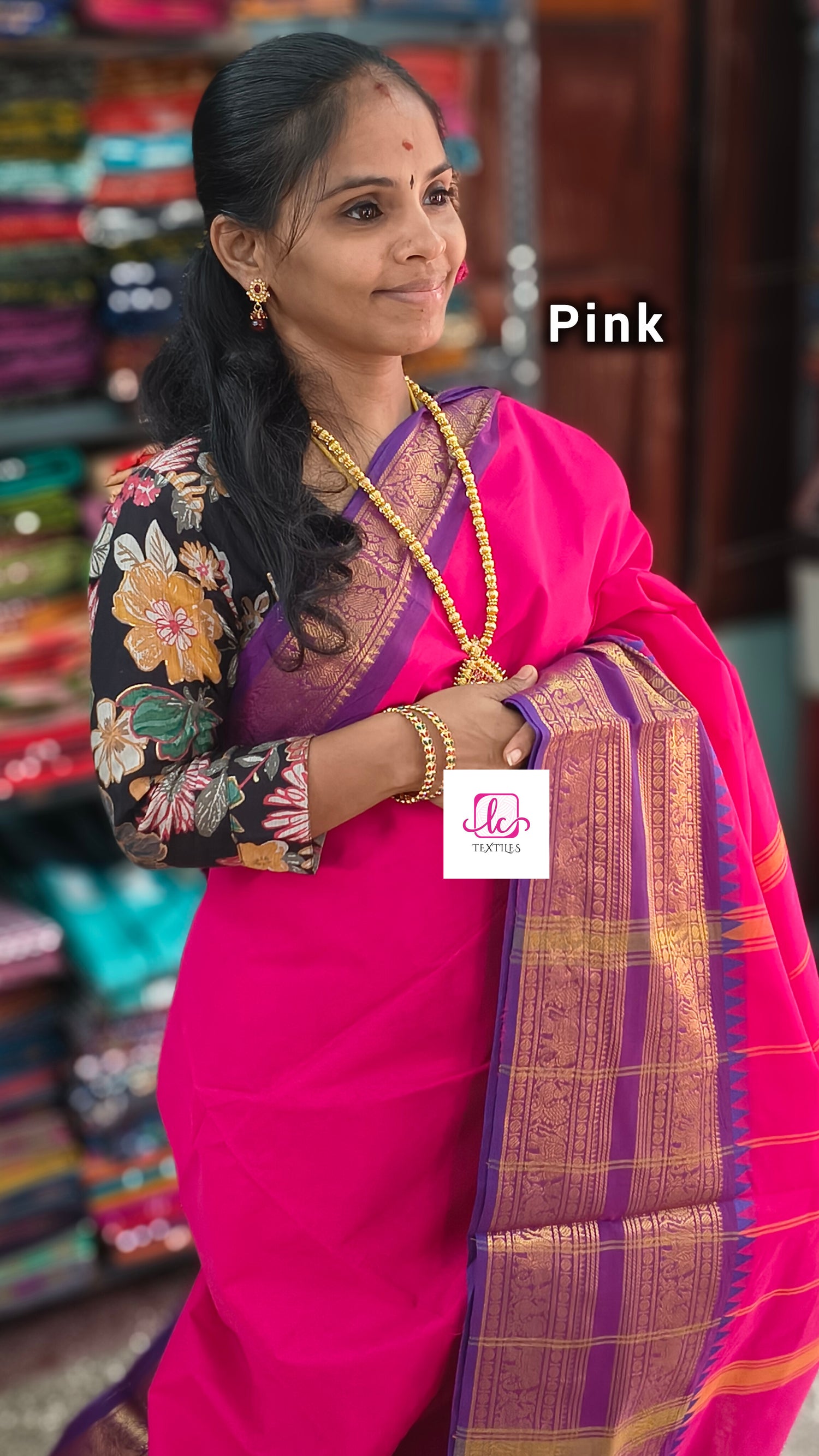Kanchi Cotton Festival Fusion pink