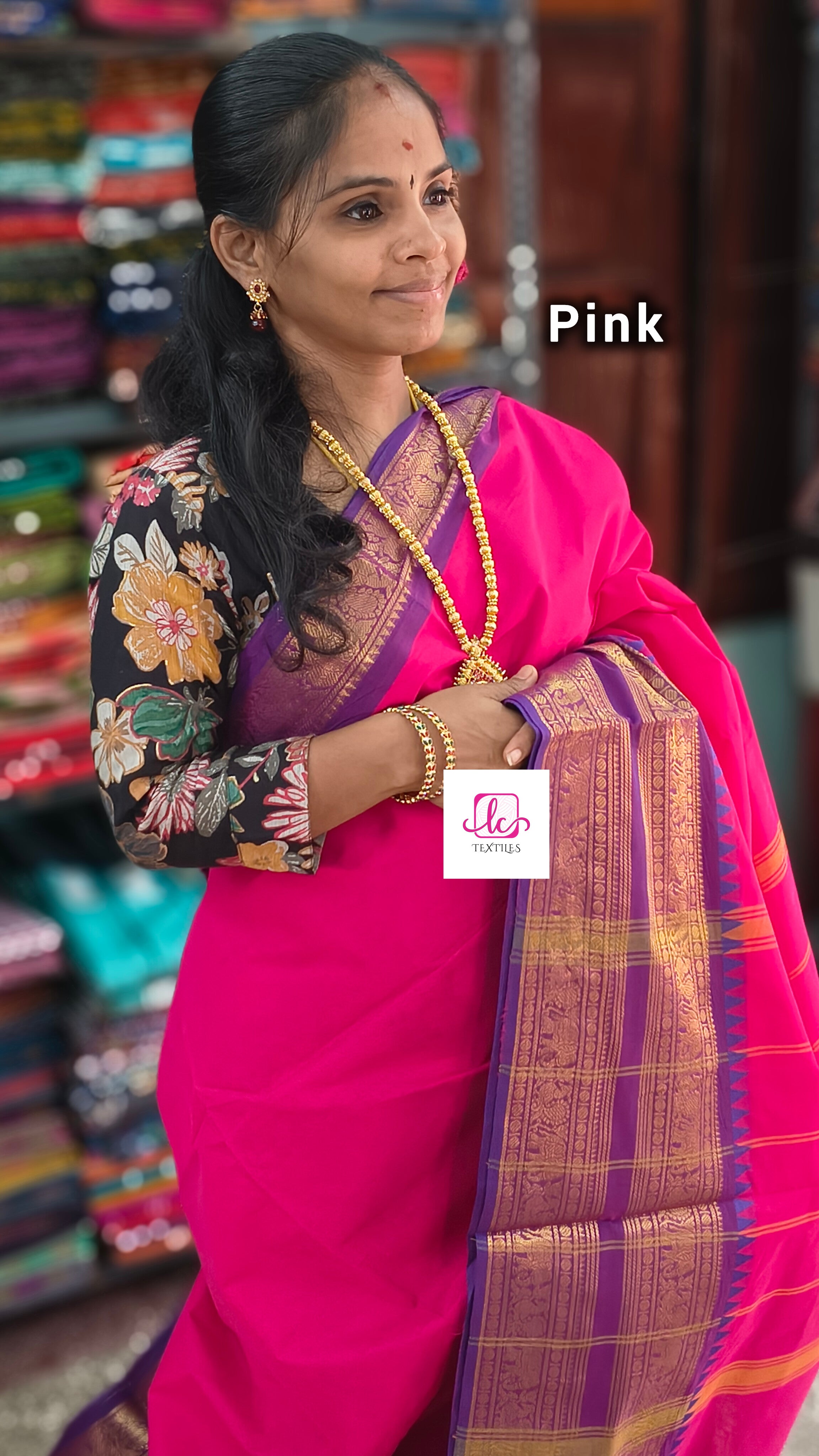 Kanchi Cotton Festival Fusion pink