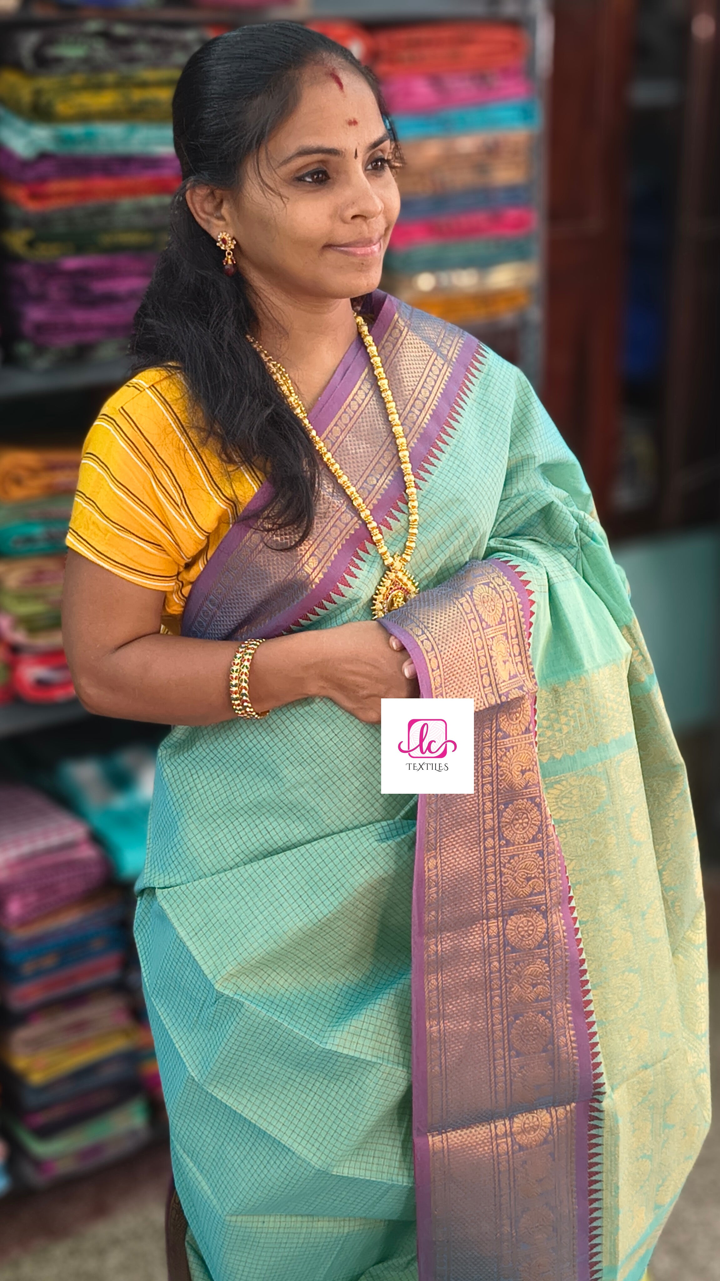 Kanchi Cotton Festival Fusion seafoam green