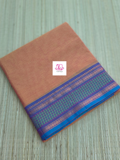 Kanchi Cotton All Day Fusion Lemon yellow mixed pink dual tone