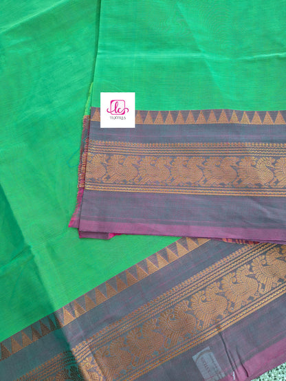 Kanchi Cotton All Day Fusion Neon green mixed blue