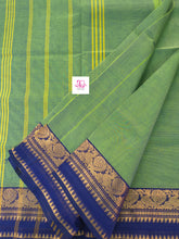 Kanchi Cotton All Day Fusion Green mixed Blue dual tone