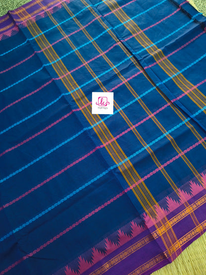 Kanchi Cotton Festival Fusion Navy blue