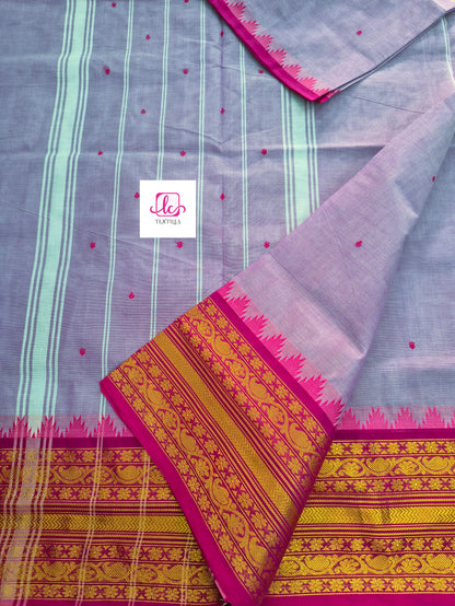 Kanchi Cotton Festival Fusion Pastel pink