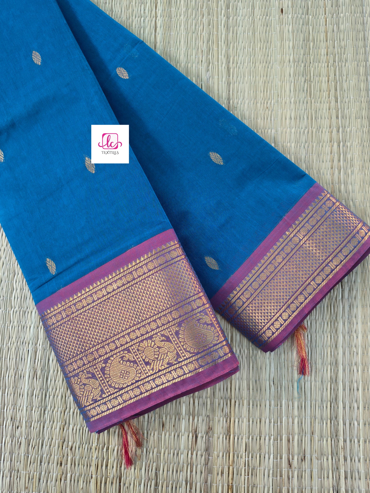 Kanchi Cotton Festival Fusio peacock blue