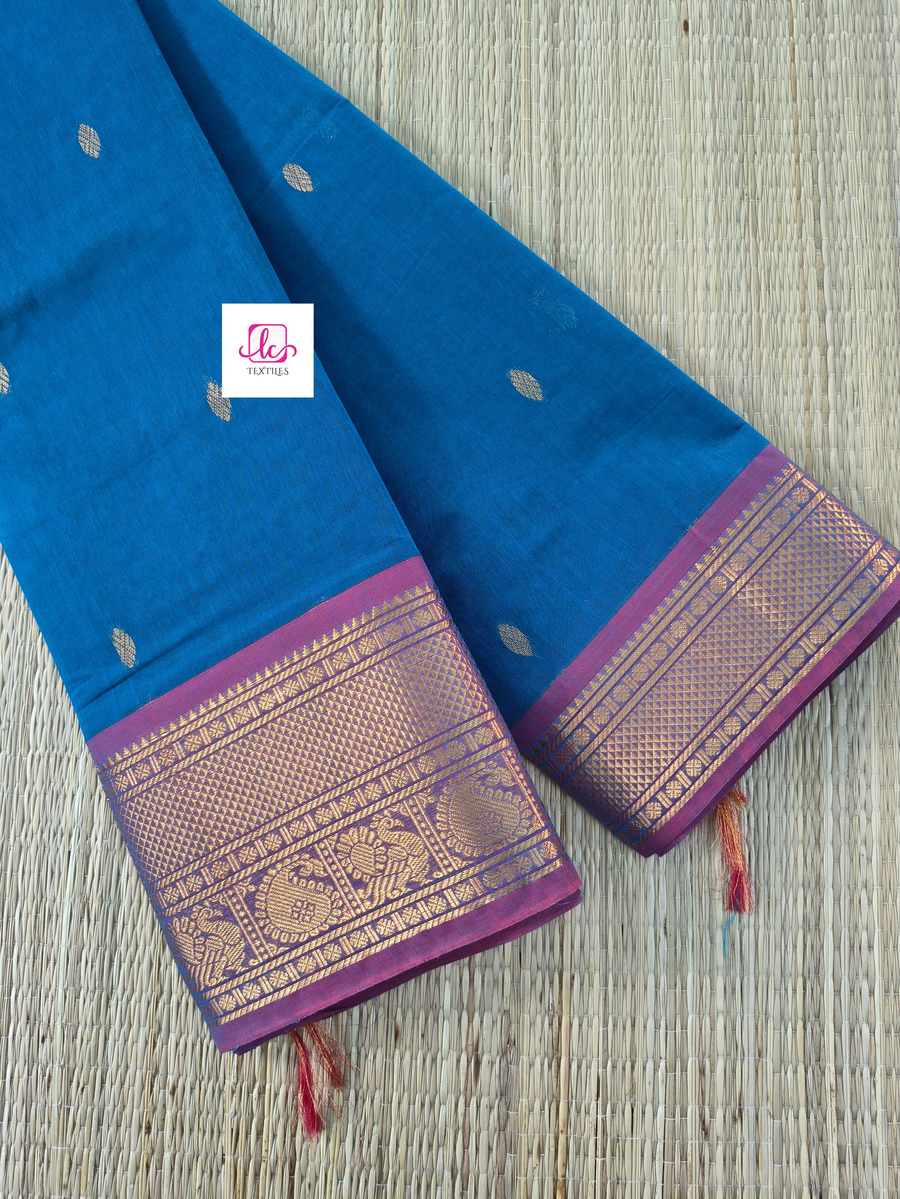 Kanchi Cotton Festival Fusio peacock blue