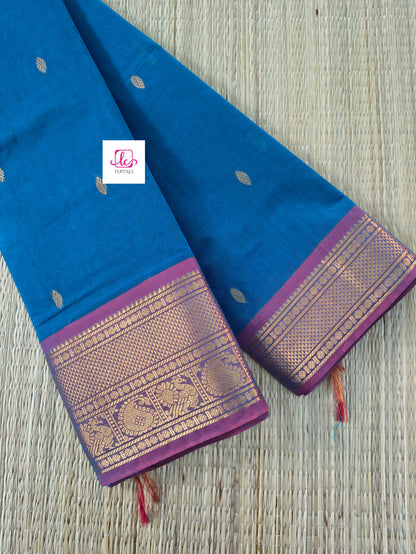 Kanchi Cotton Festival Fusio peacock blue