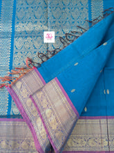 Kanchi Cotton Festival Fusion peacock blue