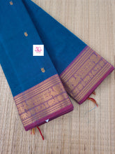 Kanchi Cotton Festival Fusion Peacock blue