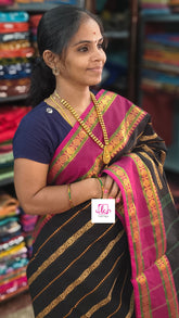 Kanchi Cotton Festival Fusion Black