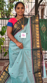Kanchi Cotton Festival Fusion Pastal blue