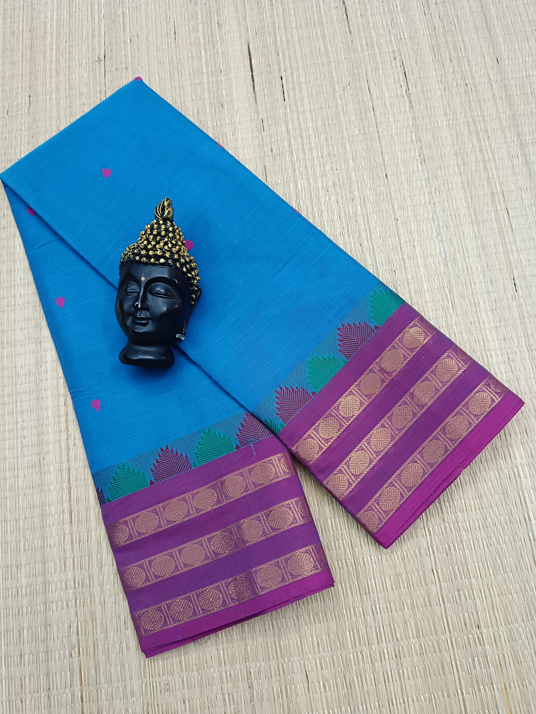 Kanchi Cotton Festival Fusion Pinkish Blue