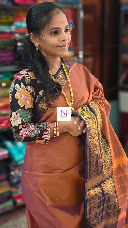 Kanchi Cotton Festival Fusion copper brown