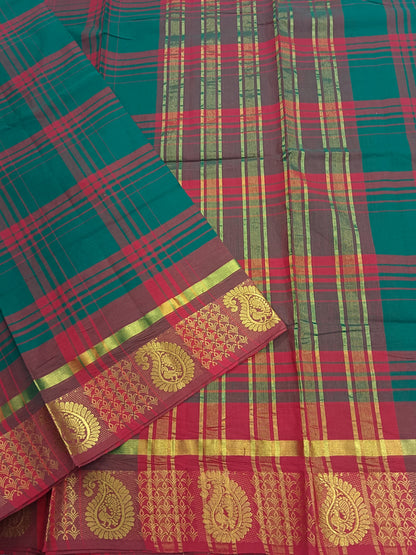 Kandangi Checks Green with Red