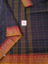 Kandangi Checks Dark blue  mixed violet dual tone