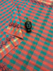 Kandangi Checks -Rama Green with Red  - KC14