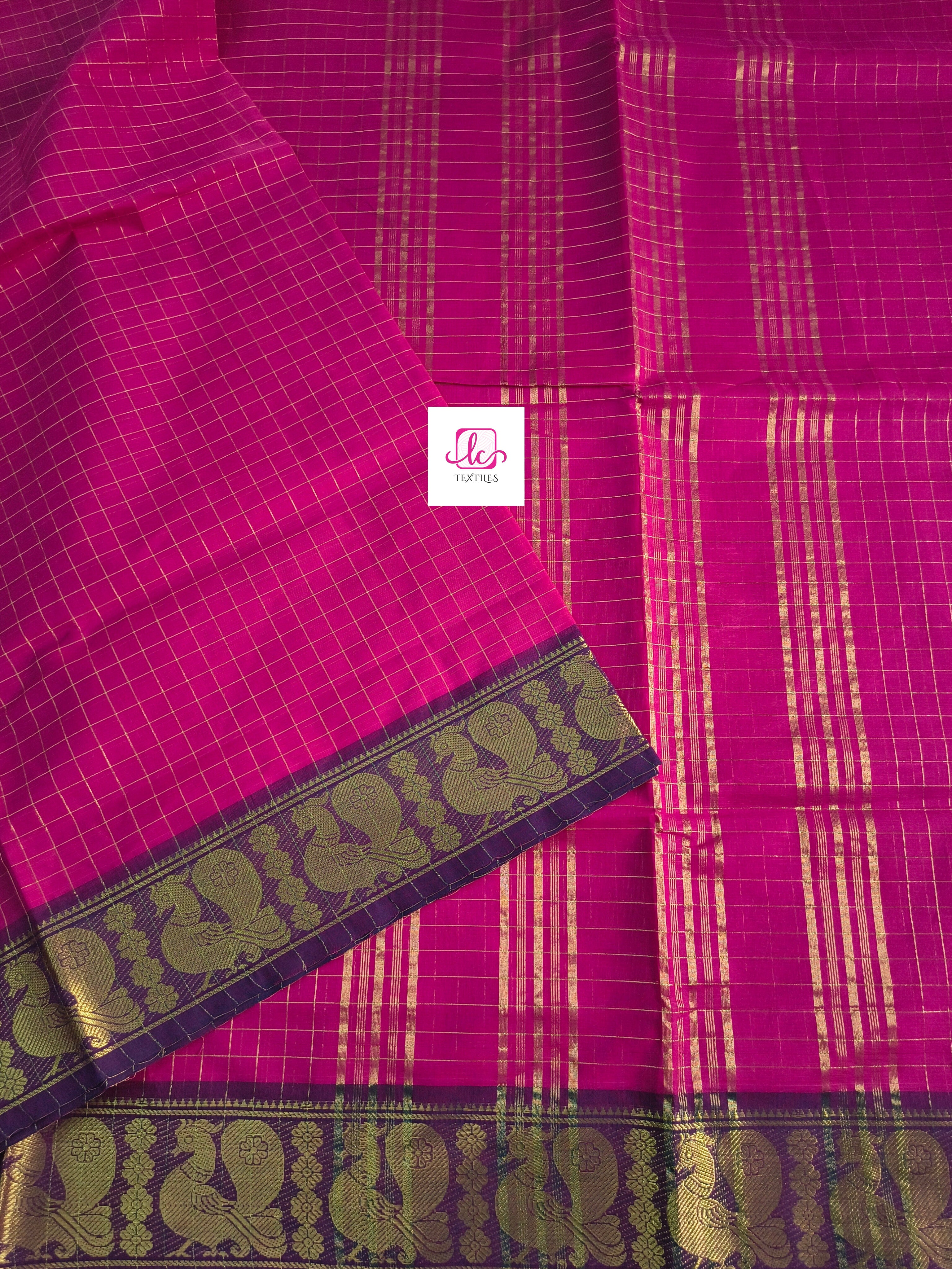 Kandangi Checks pink
