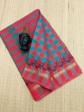 Kandangi Checks Rama Green with Red  