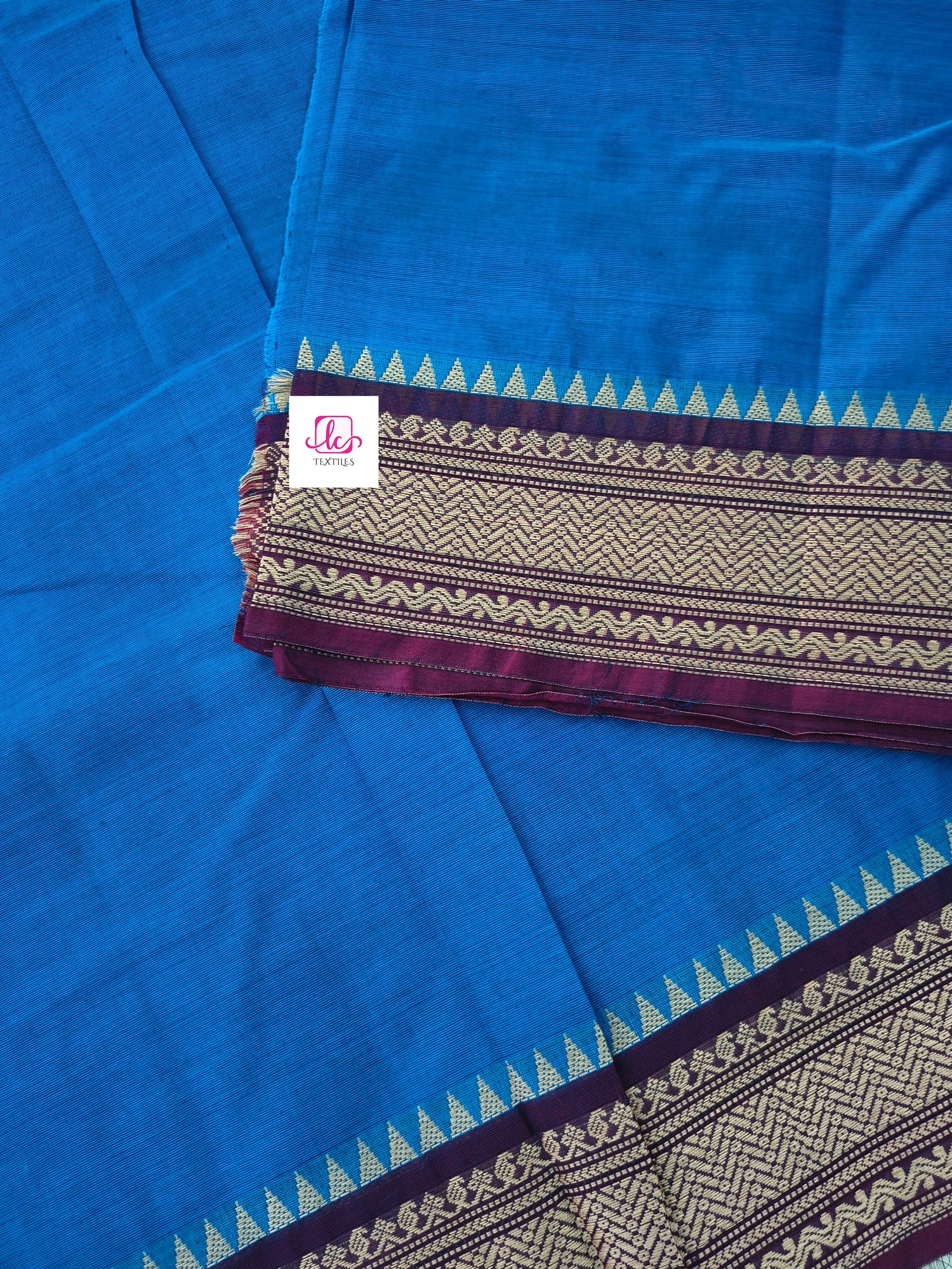 Madisar chettinad cotton Dark sky blue