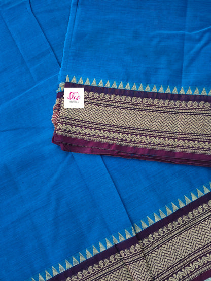 Madisar chettinad cotton Dark sky blue