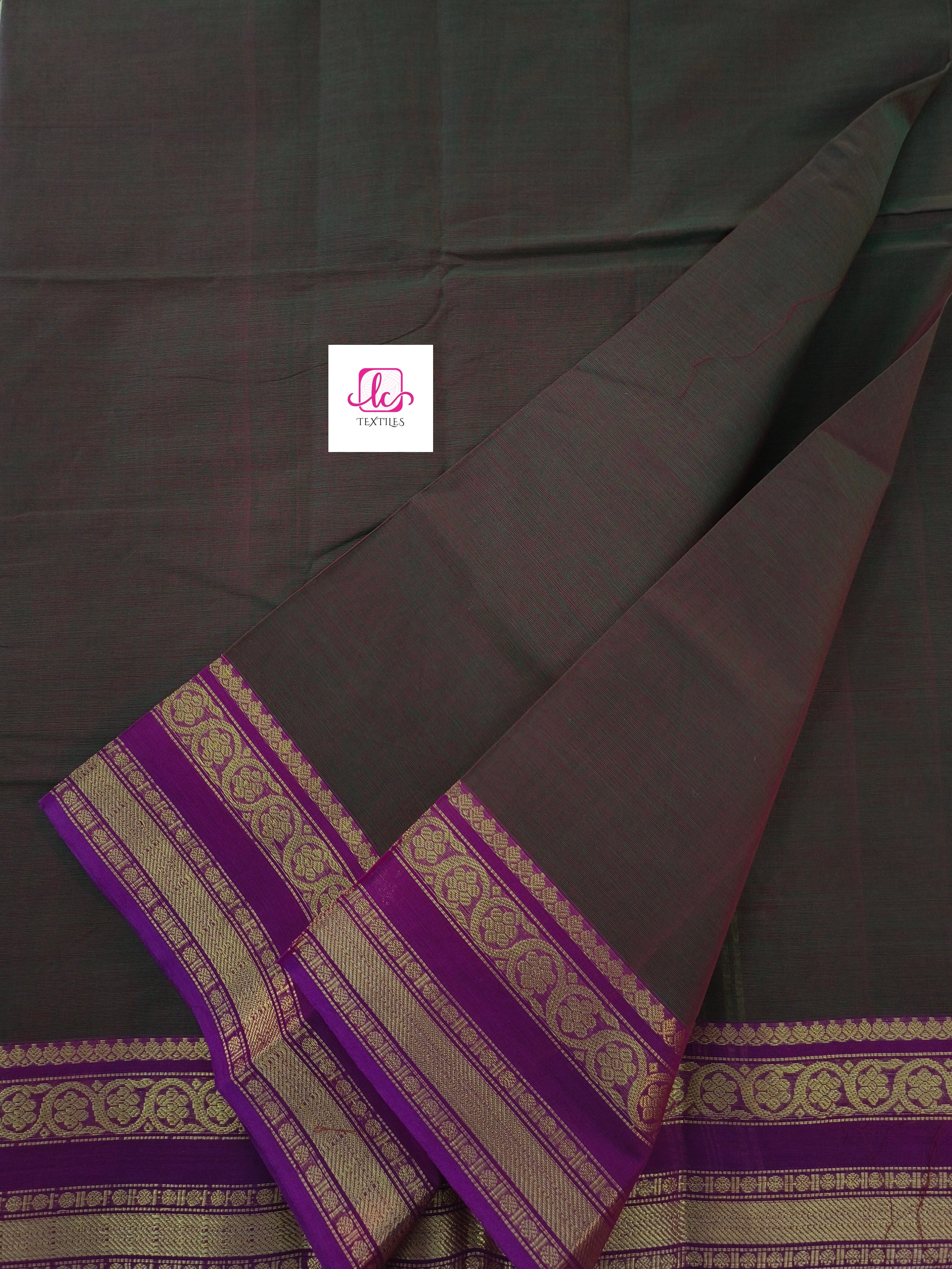 Madisar chettinad cotton Green mixed mejantha dual tone
