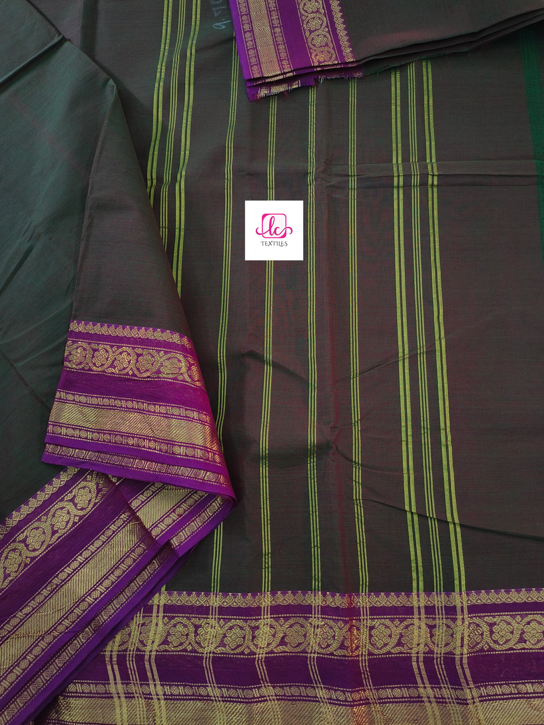 Madisar chettinad cotton Green mixed mejantha dual tone