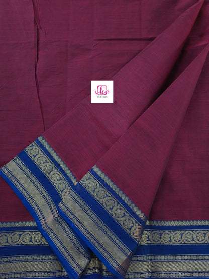 Madisar hettinad cotton Maroon kumkum