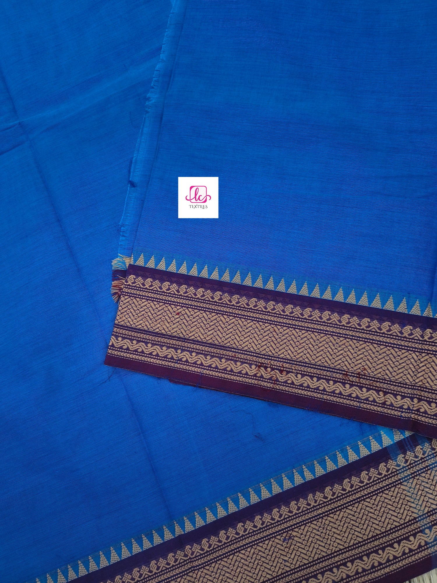Madisar chettinad cotton Sky blue