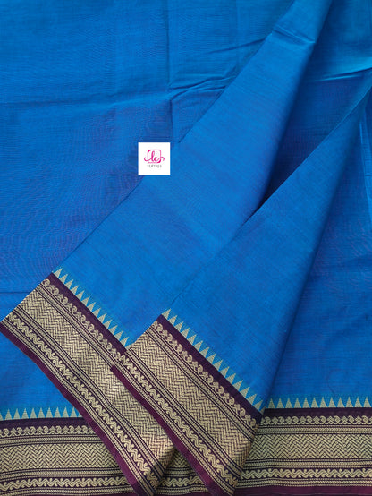 Madisar chettinad cotton Dark sky blue