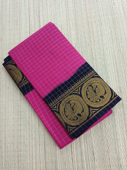 Madurai Sungudi Cotton Pink