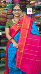 Madurai Sungudi Cotton Blue