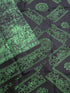 Madurai Sungudi Cotton Brown with Light Neon Green
