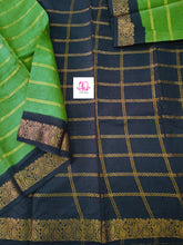 Madurai Sungudi Cotton Veldhari olive green