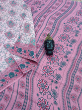 Madurai Sungudi Cotton Beige Pink 