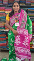 Mul Mul cotton saree Green