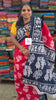 Mul Mul cotton saree -Red-muc05