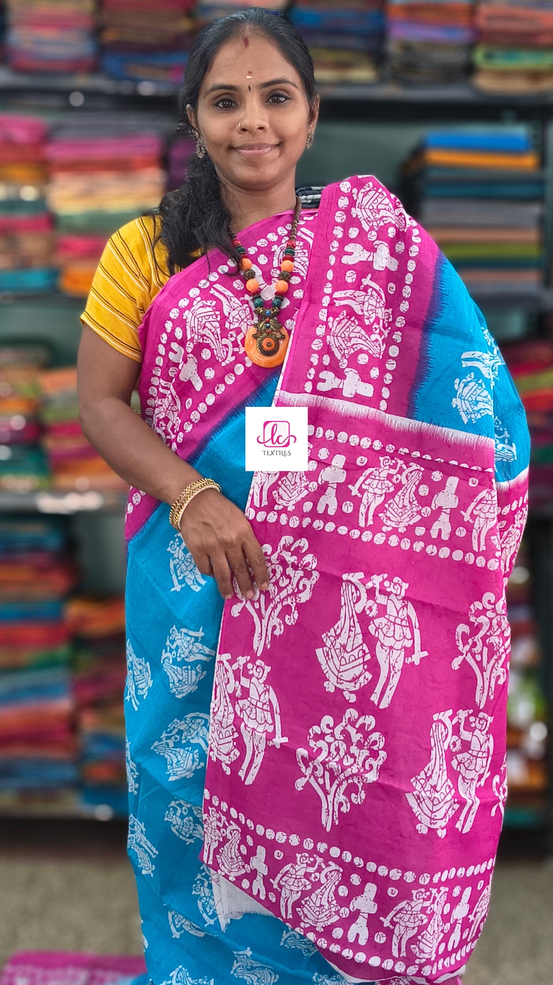 Mul Mul cotton saree Turquoise Blue