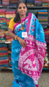 Mul Mul cotton saree Turquoise Blue