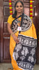 Mul Mul cotton saree -Yellow-muc03