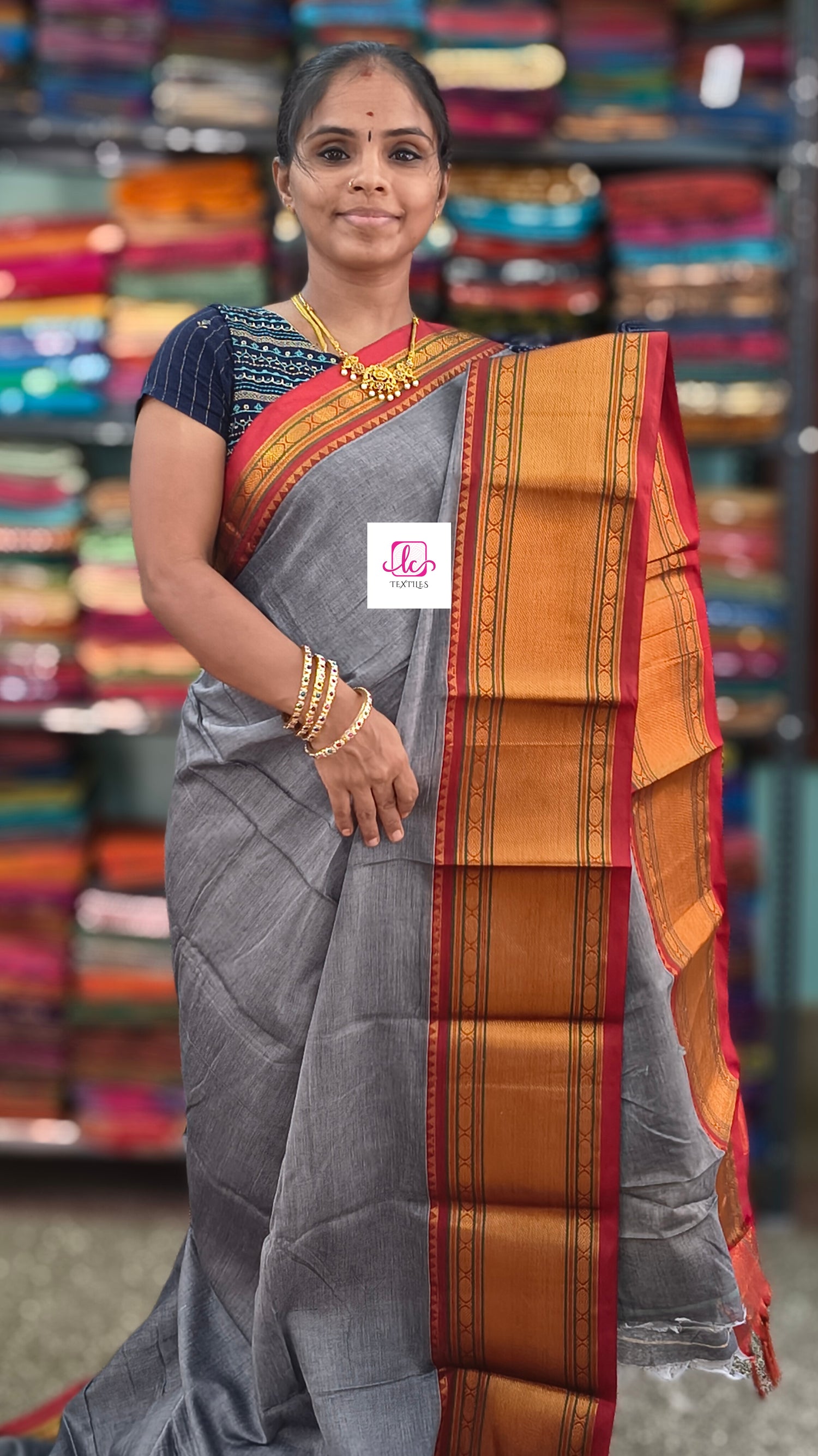 Narayanapet cotton Plain Grey 