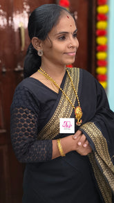 Narayanapet cotton Plain Black