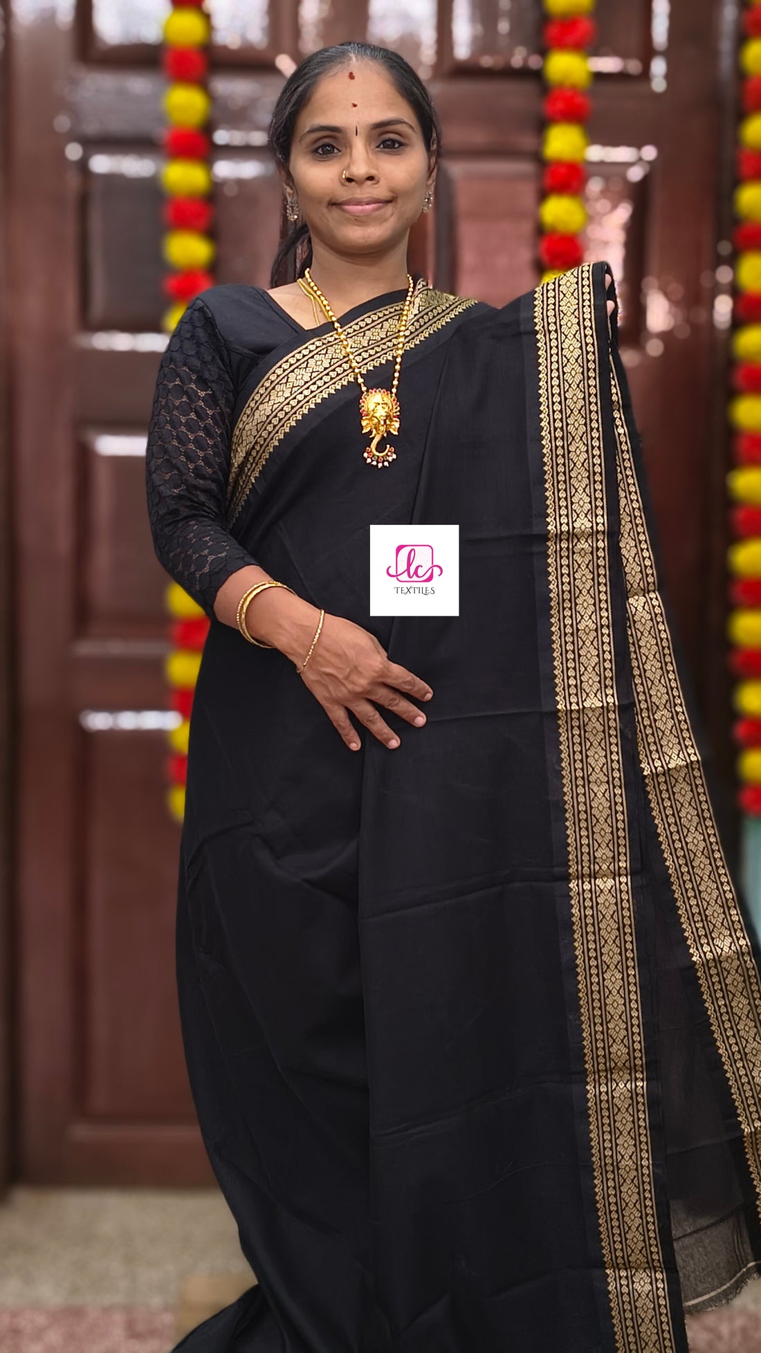 Narayanapet cotton Plain Black