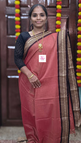 Narayanapet cotton Plain Dusty rose