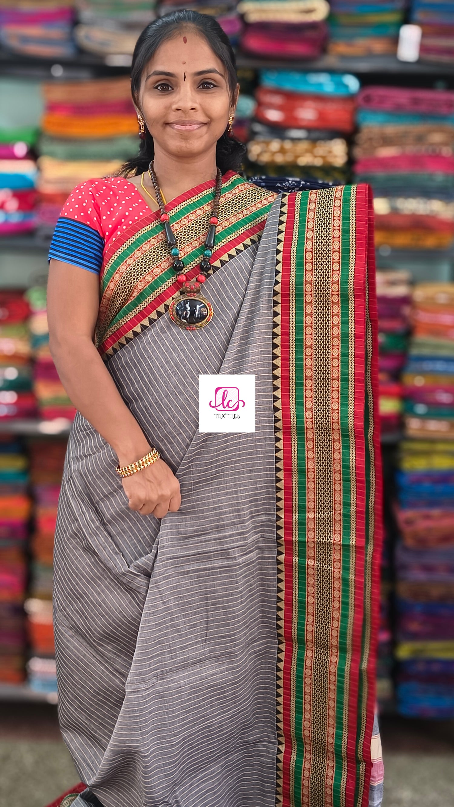 Narayanapet cotton stripes Grey 