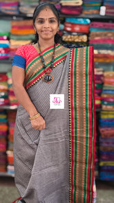 Narayanapet cotton stripes Grey 