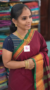 Narayanapet cotton Plain Maroon 