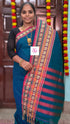 Narayanapet cotton Plain Peacock blue