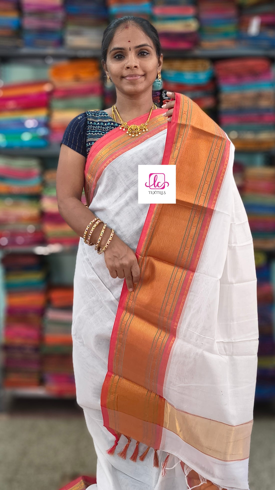 Narayanapet cotton - Plain -White -NPCW12