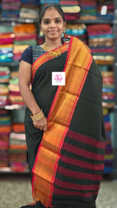 Narayanapet cotton Plain Dark green 